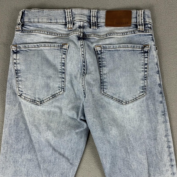 Tecovas Jeans Mens 30x32 Light Blue Wash Slim Jean Stretch Denim Western Casual - Picture 8 of 10
